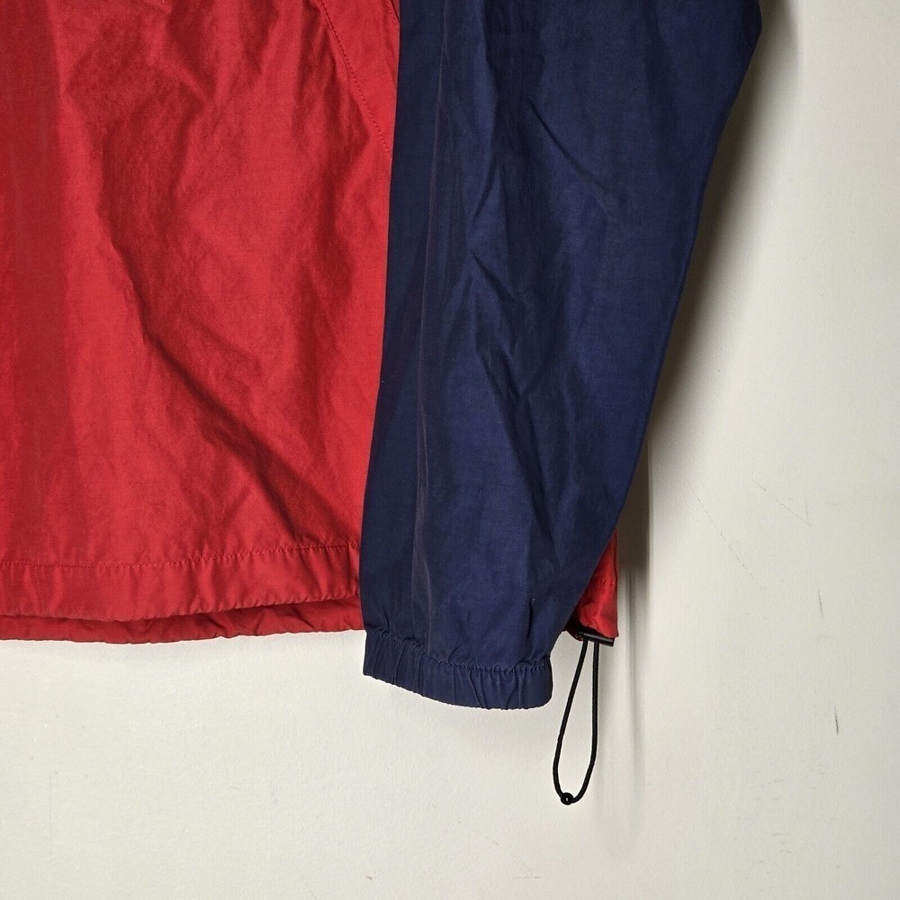 Abercrombie & Fitch Windbreaker Pullover Men's XL‎ Red Blue 90s Logo Colorblock - Picture 2 of 7